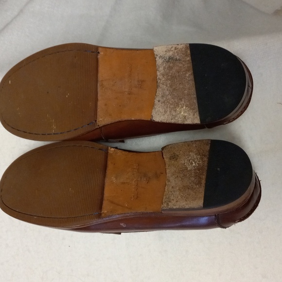 ELANOMAN Penny Loafer Leather Shoes Brown Sz 45 Round Toe - Picture 4 of 5